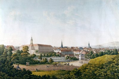 Weimar városa a 18. század végén. alkotó: Unknown artist