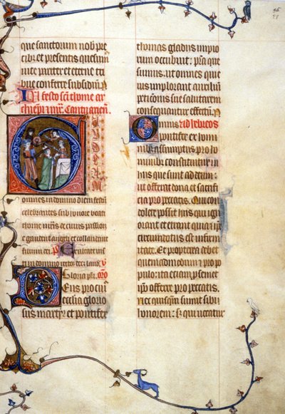 Thomas Becket, 90, 028r: Engedélyezési kérelem a Toulouse-i Városi Könyvtárhoz (tel: 05 62 27 66 66) alkotó: Unknown artist