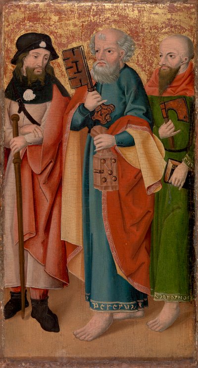 Három apostol bottal, kulccsal és fejszével alkotó: Unknown artist