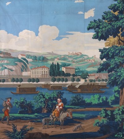 Három egyesített panel: Lyon nézetei alkotó: Unknown artist
