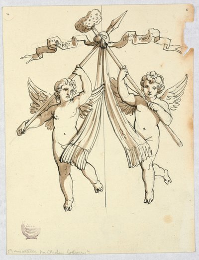 Két angyal lándzsával és szent szivaccsal alkotó: Unknown artist