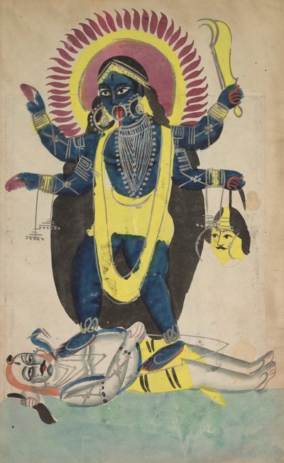 Kali két aspektusa: Kali táncol Shiván alkotó: Unknown artist