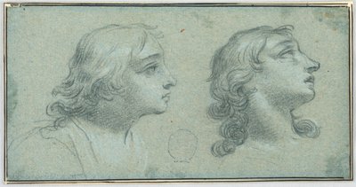 Két nézet egy fiatal fejéről alkotó: Unknown artist
