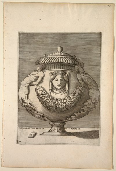 Figurákkal díszített váza, Rinceaux és Festoons, 1543 alkotó: Unknown artist