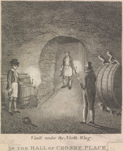 Boltozat az északi szárny alatt a Crosby Place csarnokában; 81. oldal (Első kötet) alkotó: Unknown artist