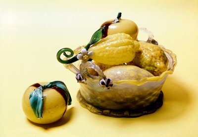 Velencei üveg, gyümölcsös tál alkotó: Unknown artist