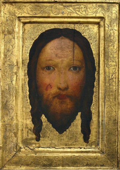 Vera ikon (vagy Krisztus feje) - Névtelen. Tempera panelen, méret: 44,7x32,2, kb 1400, Muzeum Narodowe, Varsó alkotó: Unknown artist