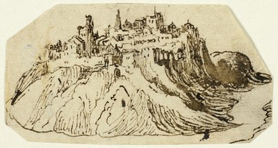 Kilátás a Fortified Hill városára alkotó: Unknown artist