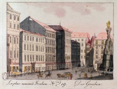 Kilátás a bécsi Graben térre. alkotó: Unknown artist