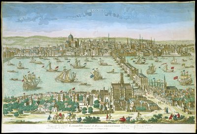 London látképe a 18. század elején. alkotó: Unknown artist