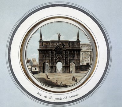 Szent Antoine ajtaja látképe – metszet alkotó: Unknown artist