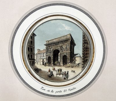 Szent Márton ajtaja látképe - metszet alkotó: Unknown artist