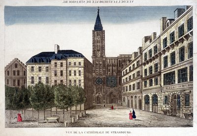 Kilátás a strasbourgi katedrálisra a 18. században. alkotó: Unknown artist