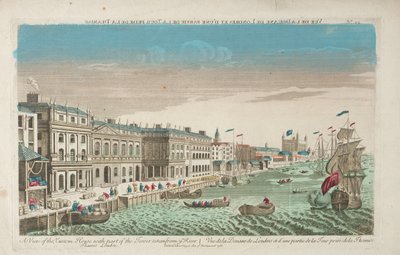 A vámház és a londoni Douana látképe alkotó: Unknown artist