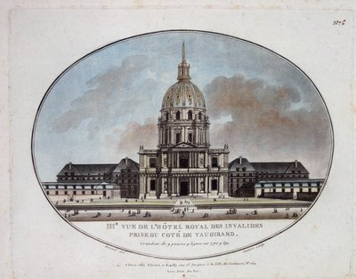 Kilátás a Hotel Royal des Invalidesre - metszet alkotó: Unknown artist