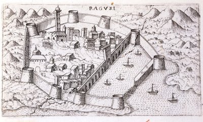 Kilátás Ragusa városára a 16. században. alkotó: Unknown artist