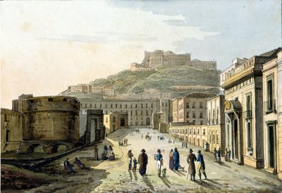 Kilátás a Strada del Molo-ra és a Castel Sant