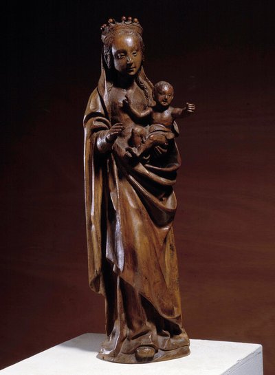 Szűz és gyermek 14. századi faszobor. Észak-Franciaországban készült. Musee Vivenel, Compiegne alkotó: Unknown artist
