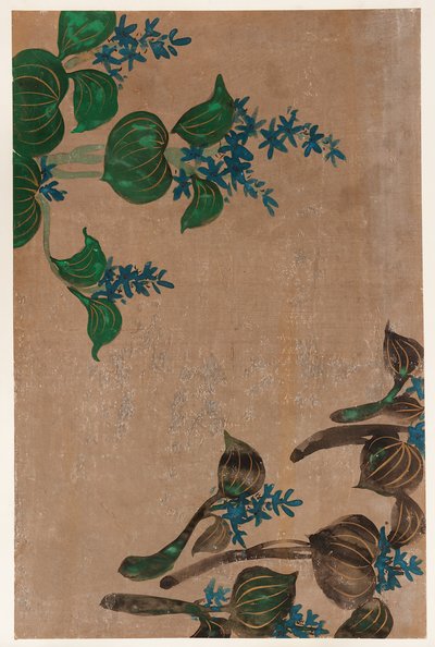 Vízi növények kék virágokkal alkotó: Unknown artist