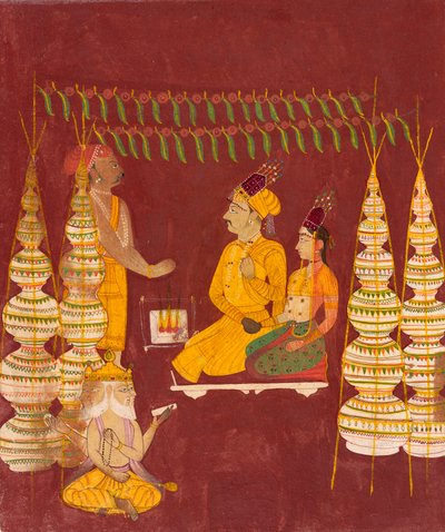 Esküvői szertartás Brahma részvételével alkotó: Unknown artist