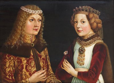 Posztumusz László (Ladislas de Habsbourg dit le Posthume) (1440-1457) és Valois Magdaléna (Madeleine de France ou de Valois) (1443-1495) esküvői portréja - Anonymous - 1457 - Olaj, fa - 38,5 Múzeum, Budapest alkotó: Unknown artist