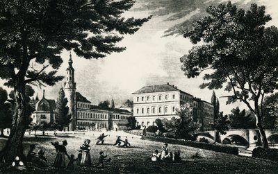 Weimari vár, metszet, Németország alkotó: Unknown artist