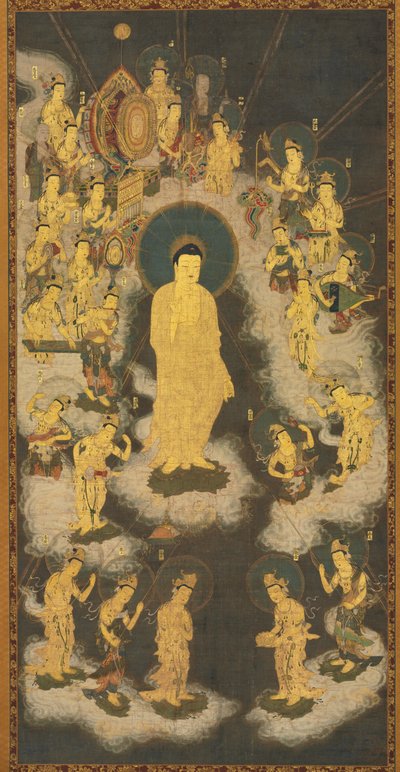Amida üdvözlő leszármazása (Amida Raigō) alkotó: Unknown artist