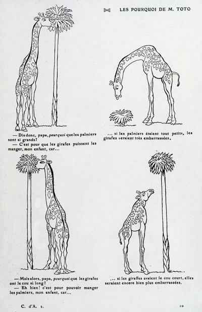 Miért Mr. Toto: Miért olyan nagy a pálmafa, és miért olyan hosszú a zsiráf nyaka? (Vígjáték Darwin elméletéből) alkotó: Unknown artist