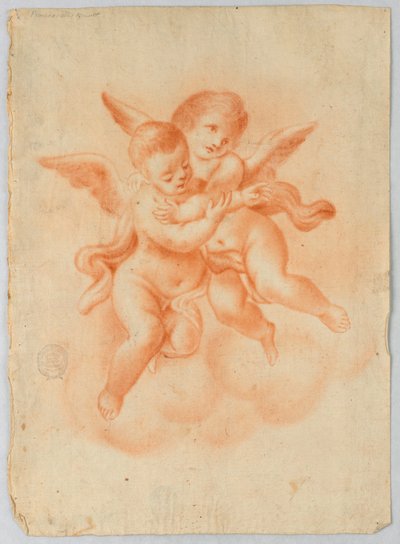 Szárnyas Putti a felhőkben alkotó: Unknown artist