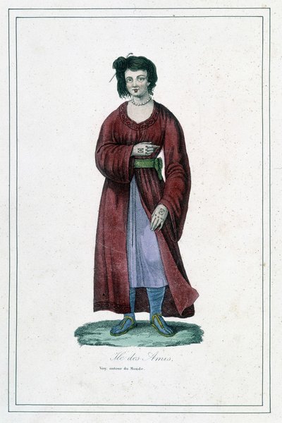 A barátok szigetének nője – az „” Album des voyages”-ben” alkotó: Unknown artist