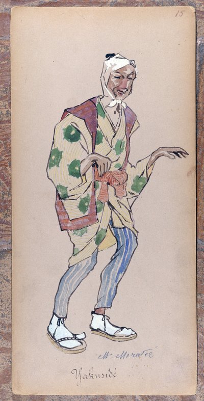 Jakusida jelmez Giacomo Puccini Pillangókisasszony című művének megalkotásához 1904-ben.A milánói Museo della Scala gyűjteménye. alkotó: Unknown artist