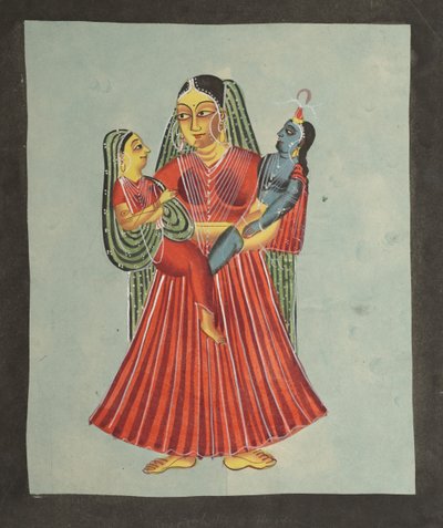 Yasoda, aki Krisnát és Radhát tartja alkotó: Unknown artist