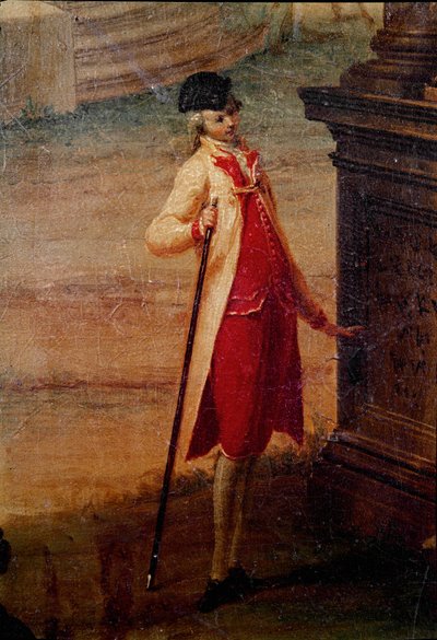 A velencei arisztokrácia fiatalembere Részlet. Névtelen festmény. 18. századi Galleria del 