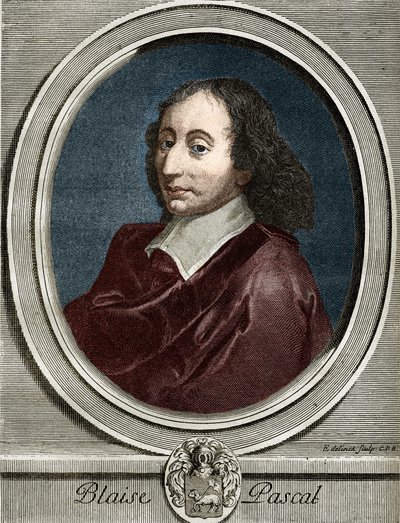 Blaise Pascal (1623-1662) francia fizikus, matematikus és író portréja. alkotó: Unknown artist