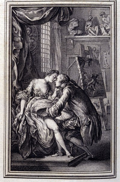 a táblázat- in „” Mesék és novellák versben”” Jean La Fontaine. 1762. alkotó: Unknown artist