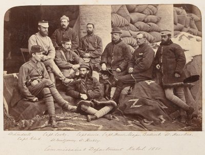 Brit tisztek egy csoportja, 1879 körül alkotó: Unknown photographer