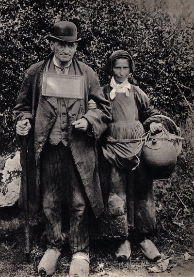 Pár breton koldus. Fényképészet, 19. század vége, Párizs. Coll. Selva. alkotó: Unknown photographer