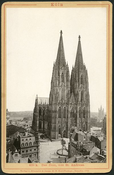 Németország, Észak-Rajna-Vesztfália, Köln, dóm, kiadta Roemmler and Jonas, Drezda alkotó: Unknown photographer