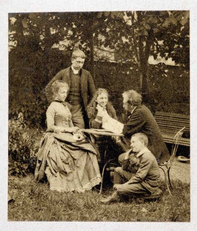 Gustave Eiffel családjával. Fényképezés 1882 alkotó: Unknown photographer