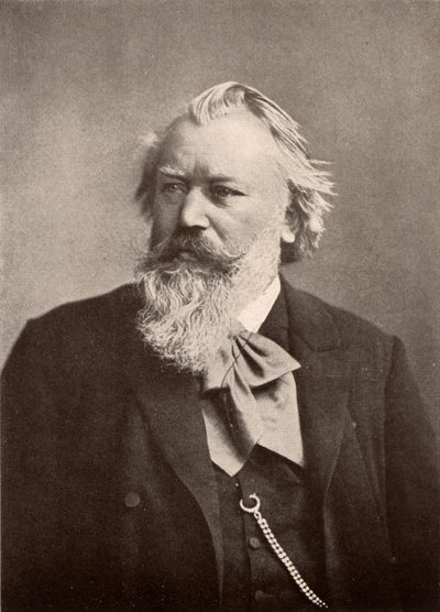Johannes Brahms (1833-1897) alkotó: Unknown photographer
