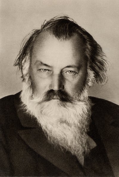 Johannes Brahms (1833-1897) német zeneszerző (nyomtatás) alkotó: Unknown photographer