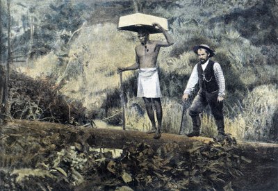 Kentzer: aranykereső és hordozója - fényképezés, 19. század vége alkotó: Unknown photographer
