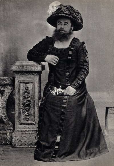 Les Monsters, la femme a beard. Fényképészet, 19. század vége, Párizs. Coll. Selva. alkotó: Unknown photographer