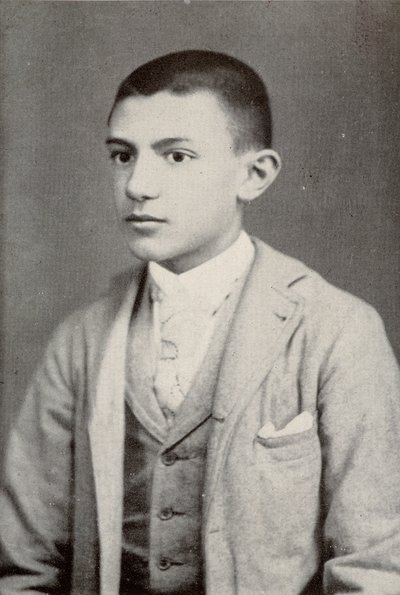 Pablo Picasso 1896-ban (15 éves) - Sabartes "" Picasso, ikonográfiai dokumentumok" című könyvében alkotó: Unknown photographer