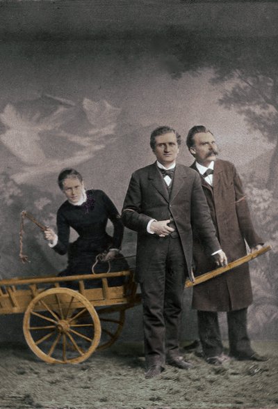 Paul Ree (1849-1901) angol filozófus - Lou Andreas-Salome (1861-1937) (Andreas Salome) orosz pszichoanalitikus - Friedrich Nietzsche (1844-1900) német filozófus - 1882. május (Lucerne, Atelier Jules Bonnet -) alkotó: Unknown photographer