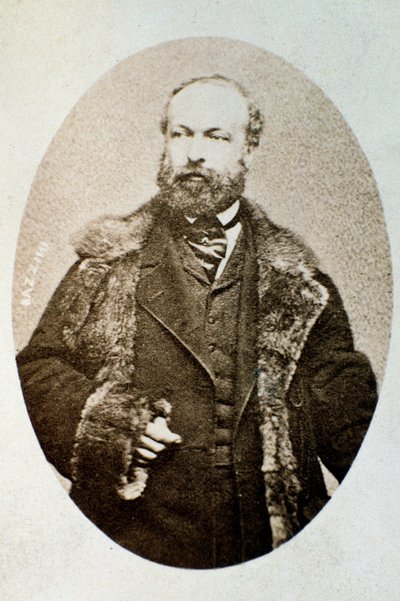 Antonio Bazzini olasz zeneszerző és hegedűművész portréja (f/w fotó alkotó: Unknown photographer