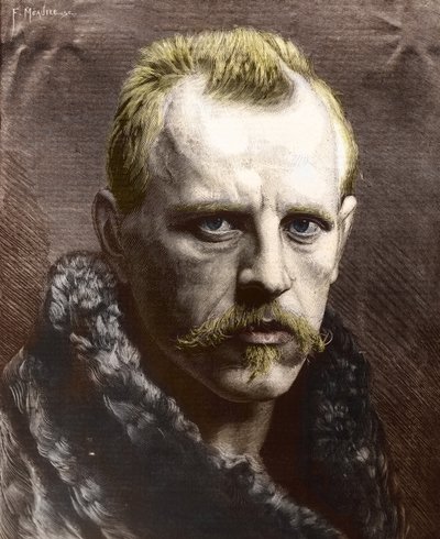 Fridtjof Nansen (1861-1930) portréja (metszet) alkotó: Unknown photographer