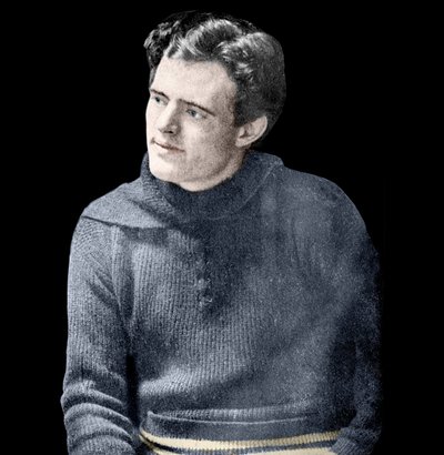 Jack London (1876-1916) amerikai regényíró portréja. alkotó: Unknown photographer