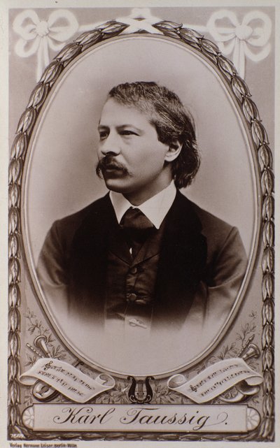 Karl Taussig portréja (metszet a fotó után) alkotó: Unknown photographer