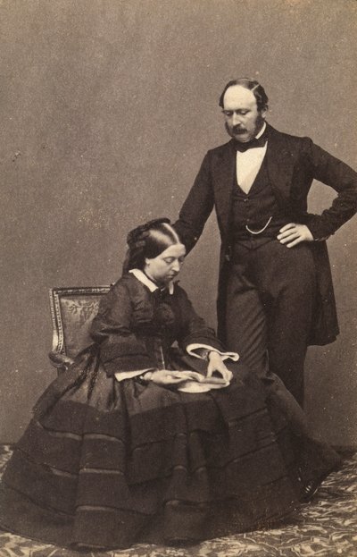 Viktória angol királynő és Albert szász-coburg-gothai hercegprímás portréja alkotó: Unknown photographer